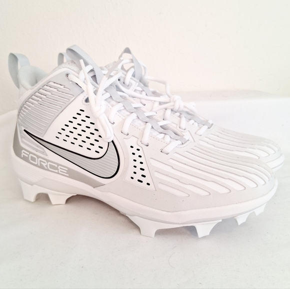 Nike Force Savage Pro 3 White Silver Football Cleats